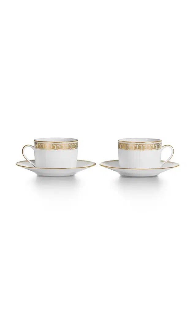 T True Set-of-Two Porcelain Coffee Cup - Gold