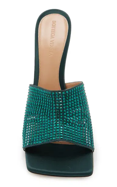 Bottega Veneta Sparkle Slide Stretch Satin Sandals | Thumbnail 5