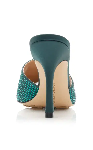 Bottega Veneta Sparkle Slide Stretch Satin Sandals | Thumbnail 6