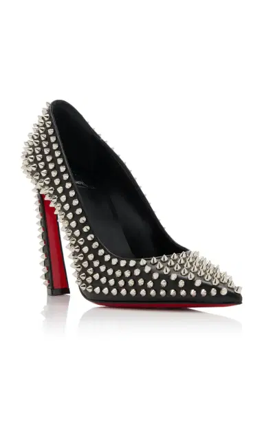 Christian Louboutin Condora Spikes 100mm Studded Leather Pumps | Thumbnail 5