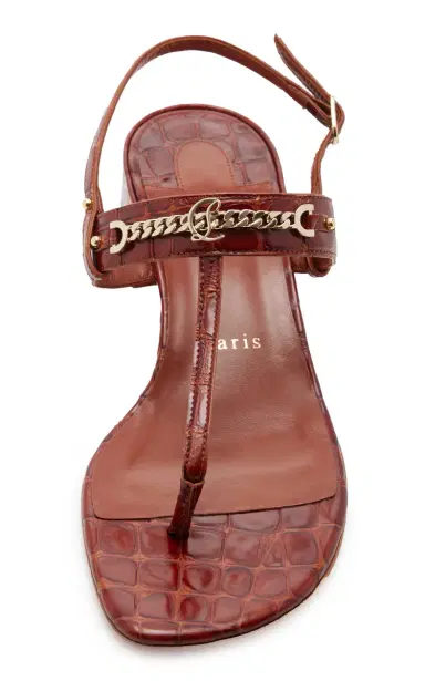 Christian Louboutin MJ Thong 25mm Croc-Embossed Leather Sandals | Thumbnail 3 Christian Louboutin MJ Thong 25mm Croc-Embossed Leather Sandals | Thumbnail 3