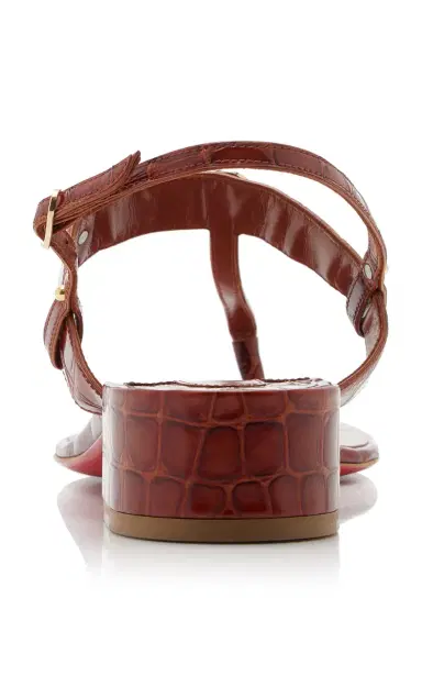 Christian Louboutin MJ Thong 25mm Croc-Embossed Leather Sandals | Thumbnail 4 Christian Louboutin MJ Thong 25mm Croc-Embossed Leather Sandals | Thumbnail 4
