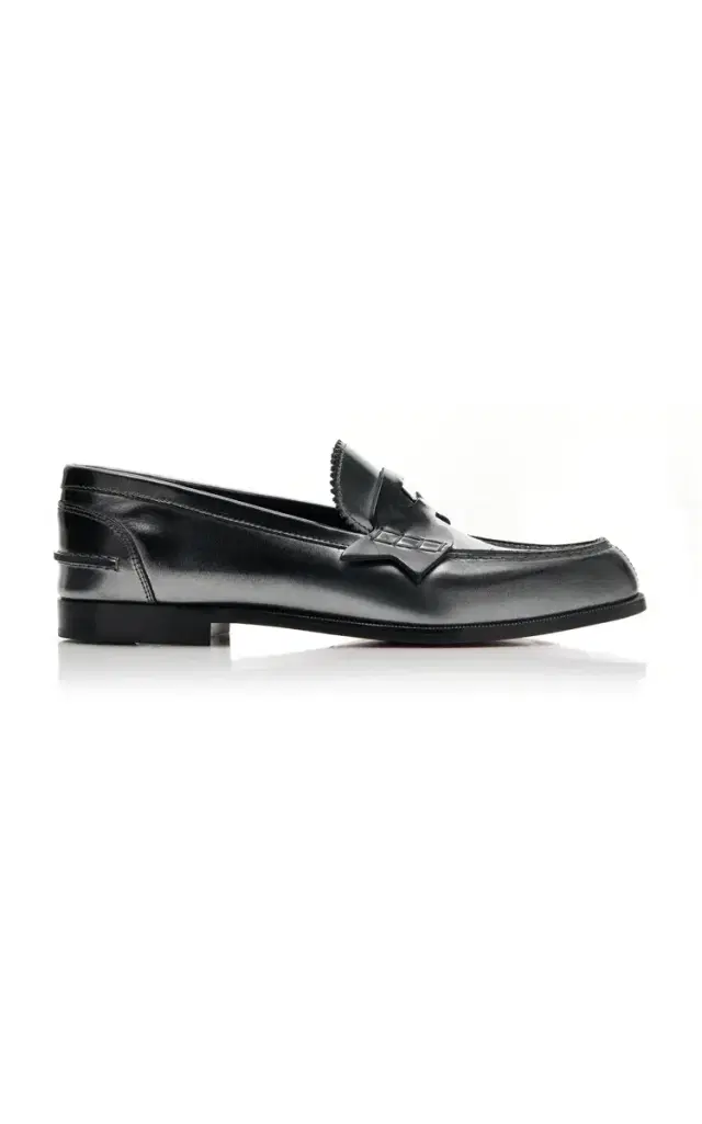 Donna Burnished Leather Penny Loafers