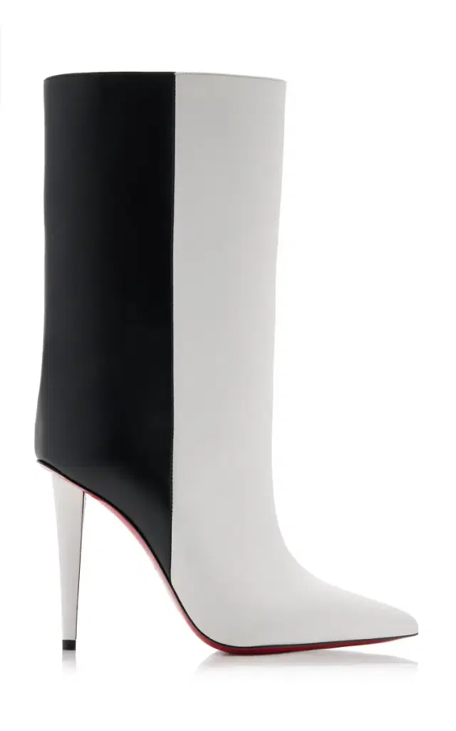 Christian Louboutin Astrilarge 100mm Two-Tone Leather Ankle Boots