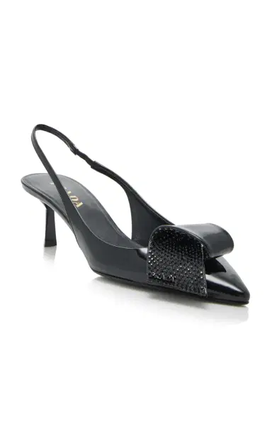 Prada Crystal-Embellished Patent Leather Slingback Pumps | Thumbnail 5 Prada Crystal-Embellished Patent Leather Slingback Pumps | Thumbnail 5
