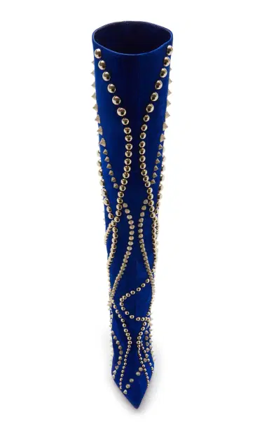 Christian Louboutin Astrilarge Botta 100mm Studded Suede Boots | Thumbnail 3
