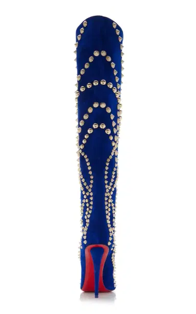 Christian Louboutin Astrilarge Botta 100mm Studded Suede Boots | Thumbnail 4