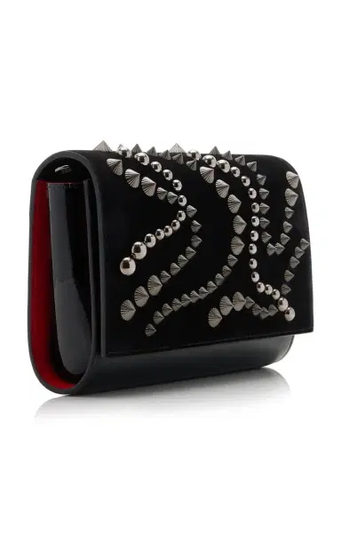 Christian Louboutin Paloma Spike-Embellished Suede; Leather Clutch | Thumbnail 6 Christian Louboutin Paloma Spike-Embellished Suede; Leather Clutch | Thumbnail 6