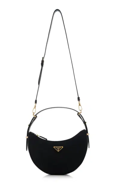 Prada Arqué Leather-Trimmed Re-Nylon Shoulder Bag | Thumbnail 3 Prada Arqué Leather-Trimmed Re-Nylon Shoulder Bag | Thumbnail 3