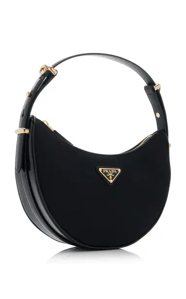 Prada Arqué Leather-Trimmed Re-Nylon Shoulder Bag | Thumbnail 4 Prada Arqué Leather-Trimmed Re-Nylon Shoulder Bag | Thumbnail 4