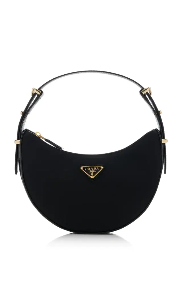 Arqué Leather-Trimmed Re-Nylon Shoulder Bag