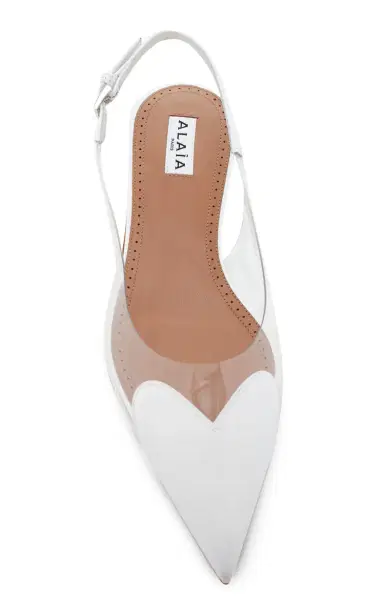 ALAÏA Le Cœur PVC Slingback Flats | Thumbnail 3