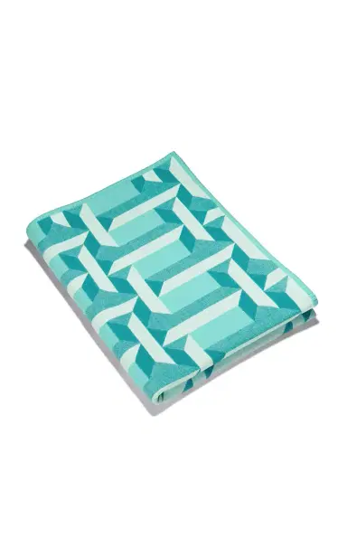 Tiffany & Co. T True Wool-Cashmere Blanket - Blue | Thumbnail 3