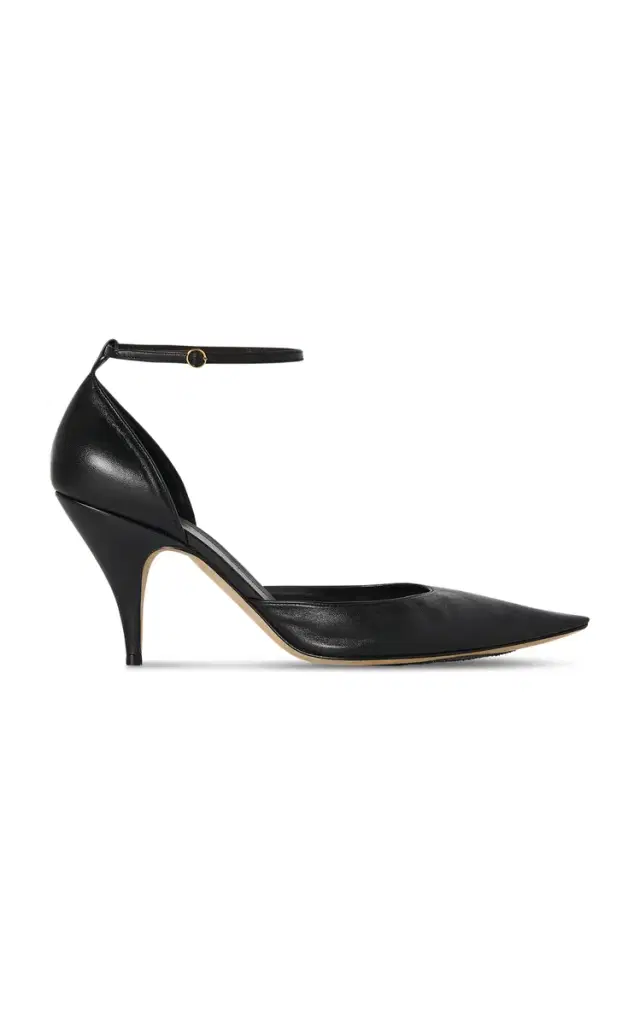 Liisa Leather D'Orsay Pumps - Black