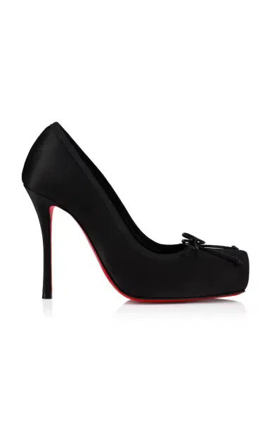 Christian Louboutin Cassia Nodo 100mm Crepe-Satin Pumps | Thumbnail 1 Christian Louboutin Cassia Nodo 100mm Crepe-Satin Pumps | Thumbnail 1