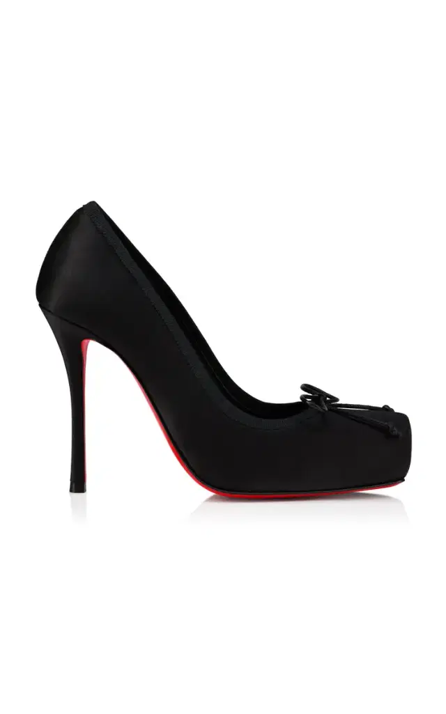 Christian Louboutin Cassia Nodo 100mm Crepe-Satin Pumps