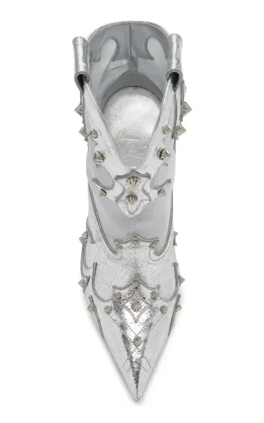 Christian Louboutin Bootytiag 100mm Metallic Leather Western Boots | Thumbnail 3 Christian Louboutin Bootytiag 100mm Metallic Leather Western Boots | Thumbnail 3