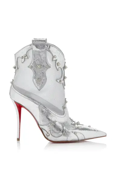 Christian Louboutin Bootytiag 100mm Metallic Leather Western Boots | Thumbnail 6 Christian Louboutin Bootytiag 100mm Metallic Leather Western Boots | Thumbnail 6