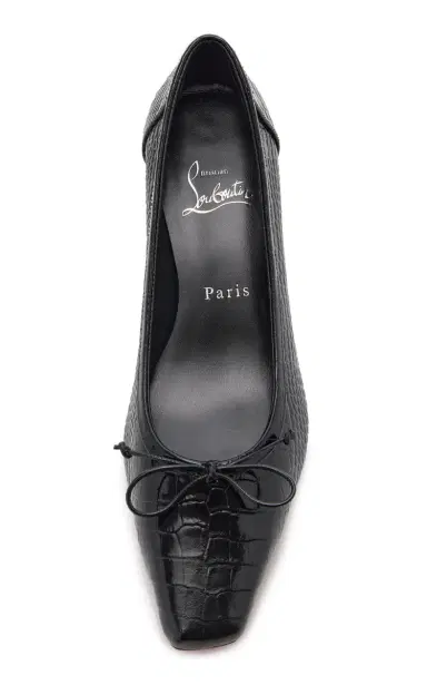 Christian Louboutin Promessina 35mm Croc-Effect Ballet Flats | Thumbnail 3