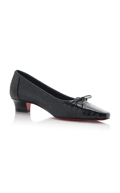 Christian Louboutin Promessina 35mm Croc-Effect Ballet Flats | Thumbnail 4