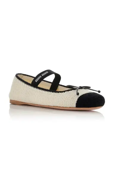 Miu Miu Crocheted Ballet Flats | Thumbnail 4