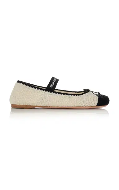 Miu Miu Crocheted Ballet Flats | Thumbnail 6
