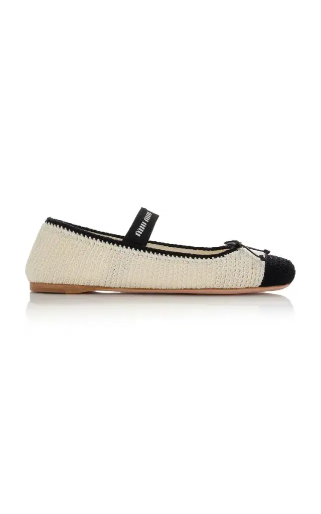 Miu Miu Crocheted Ballet Flats