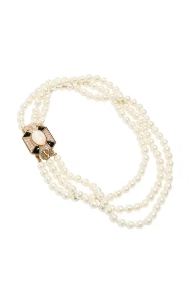 Valentino Garavani Necklace Pas Plus Metallo Smalto Strass Perla | Thumbnail 3