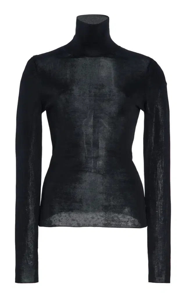 Carolina Herrera Sheer Fine-Knit Sweater