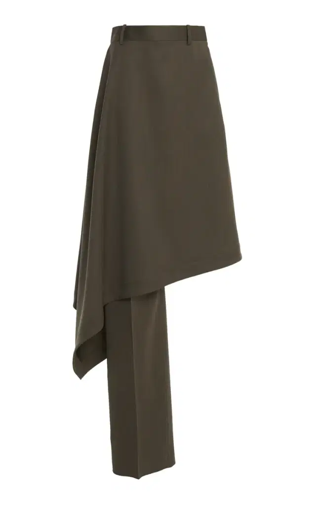 Wool Chevron Asymmetric Pantaskirt