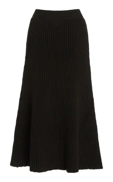 Bottega Veneta Ribbed-Knit Wool Midi Skirt | Thumbnail 4 Bottega Veneta Ribbed-Knit Wool Midi Skirt | Thumbnail 4