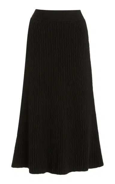 Bottega Veneta Ribbed-Knit Wool Midi Skirt | Thumbnail 1 Bottega Veneta Ribbed-Knit Wool Midi Skirt | Thumbnail 1