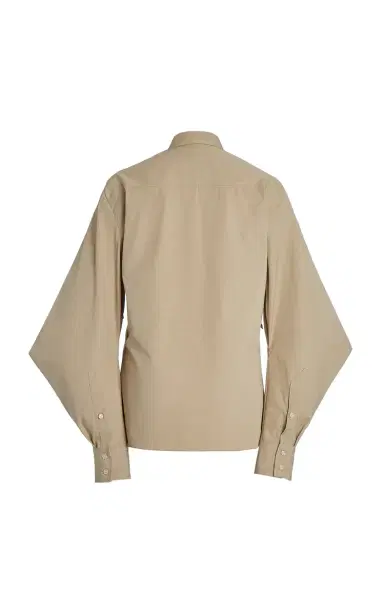 Bottega Veneta Cape-Sleeve Cotton-Blend Poplin Shirt | Thumbnail 4 Bottega Veneta Cape-Sleeve Cotton-Blend Poplin Shirt | Thumbnail 4