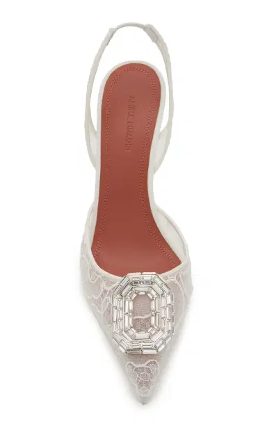 Amina Muaddi Camelia Lace Slingback Pumps | Thumbnail 3 Amina Muaddi Camelia Lace Slingback Pumps | Thumbnail 3