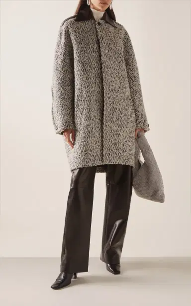 Bottega Veneta Chevron Bouclé Wool-Blend Coat | Thumbnail 2