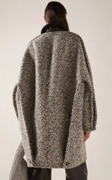 Bottega Veneta Chevron Bouclé Wool-Blend Coat | Thumbnail 4