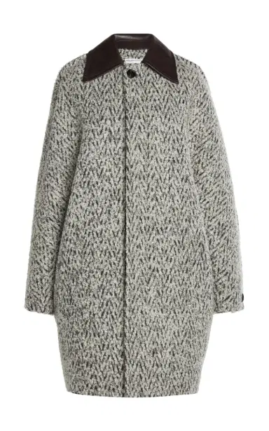 Bottega Veneta Chevron Bouclé Wool-Blend Coat | Thumbnail 1