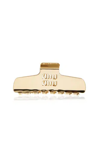 Miu Miu Gold Hair Clip | Thumbnail 1 Miu Miu Gold Hair Clip | Thumbnail 1