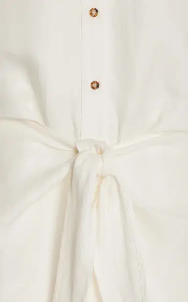 Anemos The L.A. Linen-Blend Mini Wrap Shirt Dress | Thumbnail 6 Anemos The L.A. Linen-Blend Mini Wrap Shirt Dress | Thumbnail 6