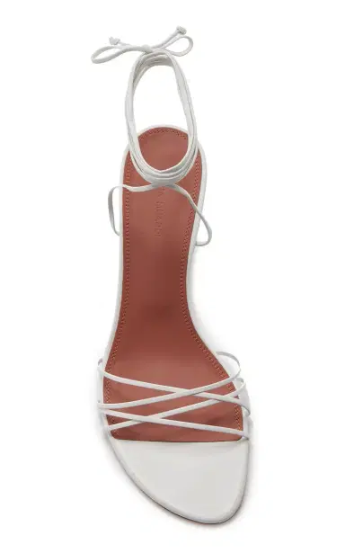 Amina Muaddi Lori Lace-Up Leather Sandals | Thumbnail 4