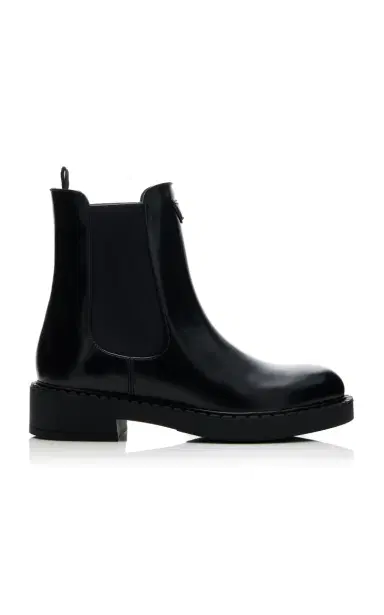 Prada Leather Chelsea Ankle Boots | Thumbnail 1 Prada Leather Chelsea Ankle Boots | Thumbnail 1