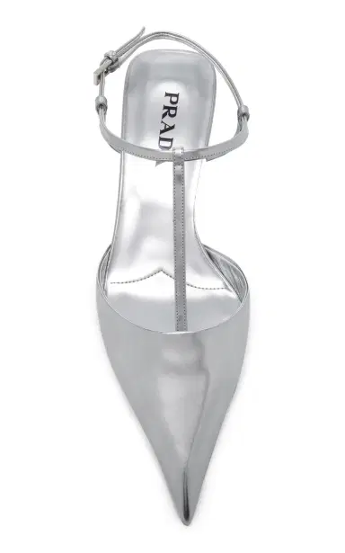 Prada Metallic Leather Pumps | Thumbnail 3