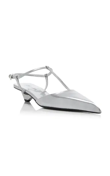Prada Metallic Leather Pumps | Thumbnail 4