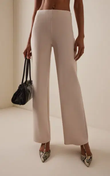 BIRROT Exclusive Lay2 High-Rise Bonded-Crepe Straight-Leg Trousers | Thumbnail 3 BIRROT Exclusive Lay2 High-Rise Bonded-Crepe Straight-Leg Trousers | Thumbnail 3