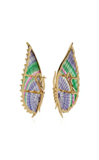 Silvia Furmanovich Horse Mane Butterfly Earrings With Diamonds | Thumbnail 3