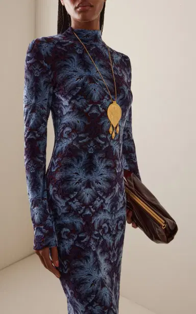 Etro Printed Crepe Midi Dress | Thumbnail 3