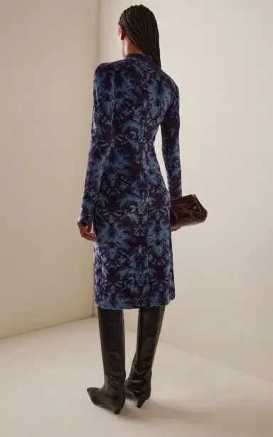 Etro Printed Crepe Midi Dress | Thumbnail 4