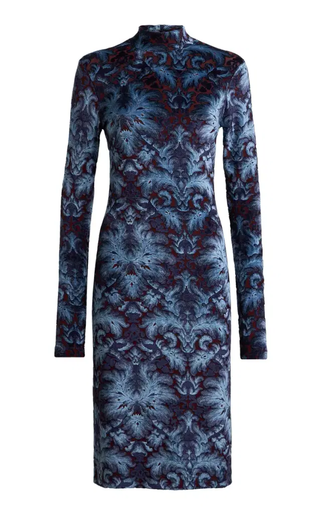 Etro Printed Crepe Midi Dress