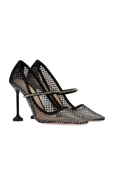 Miu Miu Crystal-Mesh Pumps | Thumbnail 5 Miu Miu Crystal-Mesh Pumps | Thumbnail 5