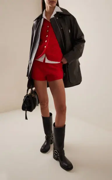 Miu Miu Buckled Leather Boots | Thumbnail 3 Miu Miu Buckled Leather Boots | Thumbnail 3